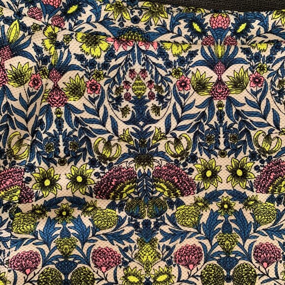 Mod Neon Floral Print Mini Skirt Size S - Picture 3 of 5